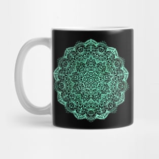 Ancient Mandala Teal Mug